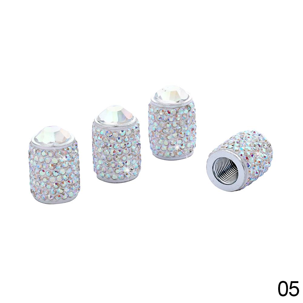 4 шт. длинных стильных алмазных блестящих автомобильных колпачков для колес, воздушных колпачков, пылезащитных колпачков для вентилей шин со стразами, автомобильные аксессуары