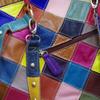 Cowhide Colorful Color Contrast Niche Design Leather Bag Personality Fashion Bag Women's Handbag Shoulder Bag for Women
