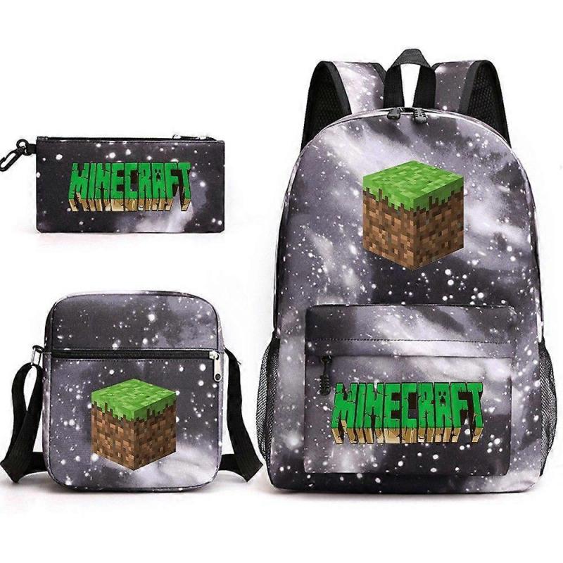 New style cartoon Stitch schoolbag three-piece elementary and middle school students backpack