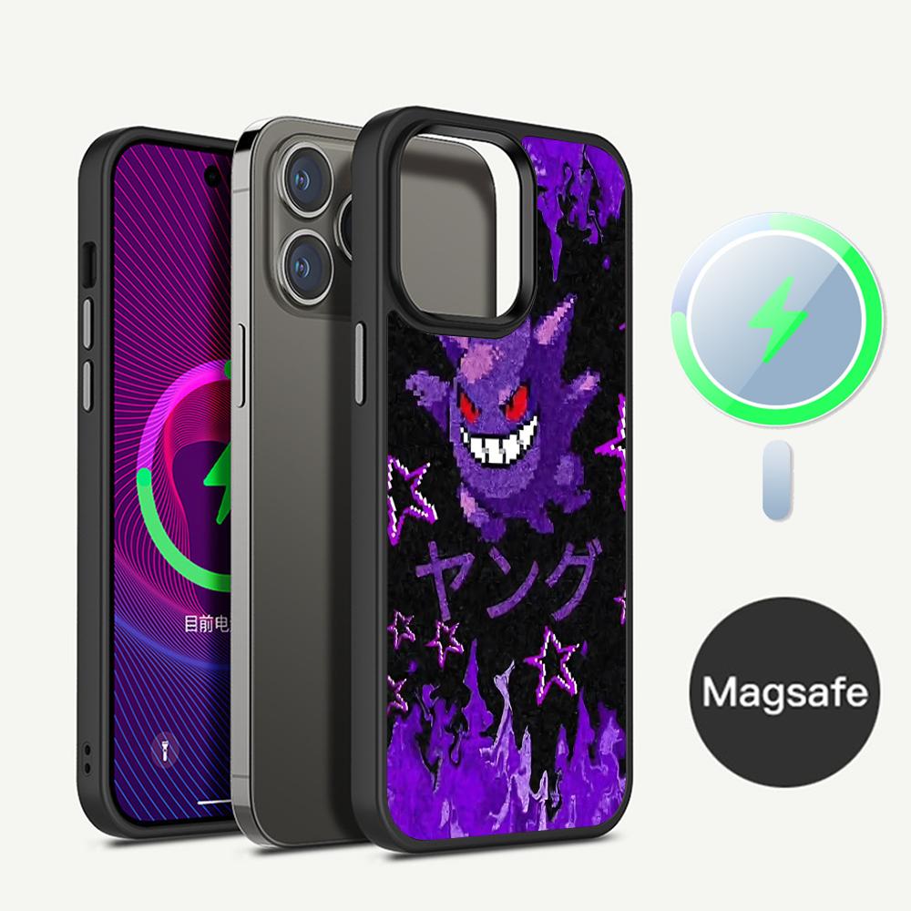 Anime G-Gengar Phone Case Magnetic Case For IPhone 16 14 13 12 11 15 Pro Max Plus For Magsafe Wireless Charge Cover