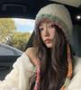 Kawanishi Women's Handmade Wool Beanie with Tassel and Ear Protection