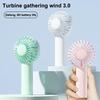 Mini Fan 3-Gear Adjustable Mute Operation One Click Start  Portable Student Desktop Silent Fan Home Supply
