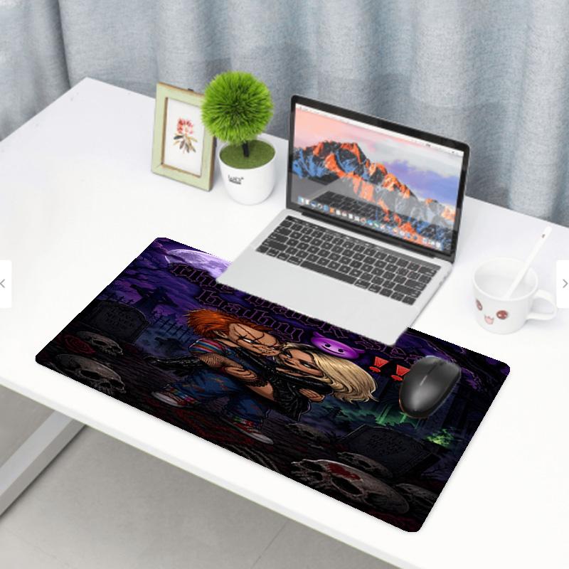 Chucky Print Mouse Pad, Anti‑Slip Desktop keyboard Mat, for PC Laptop Gaming Working Daily Use, Cool Festival Surprise Gift
