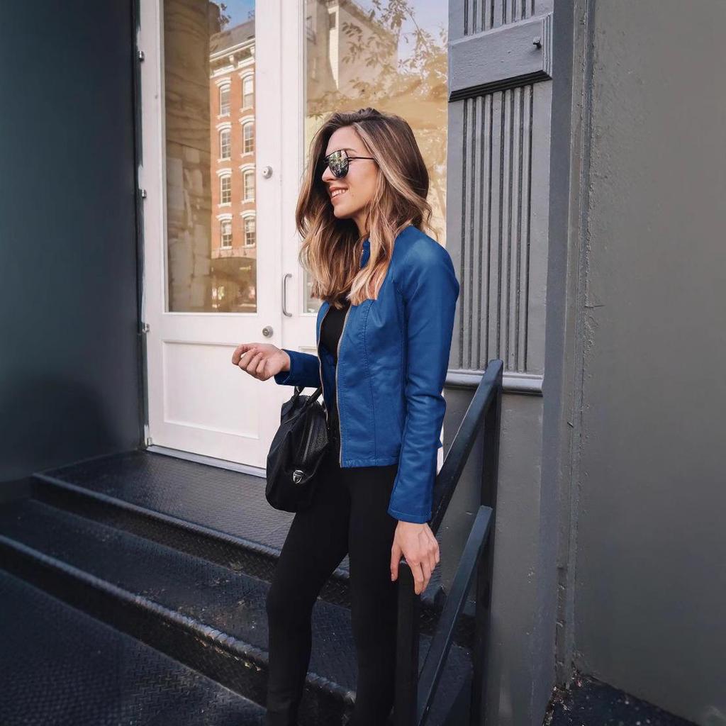 Женская кожаная куртка европейской и американской моды осень-зима 2025