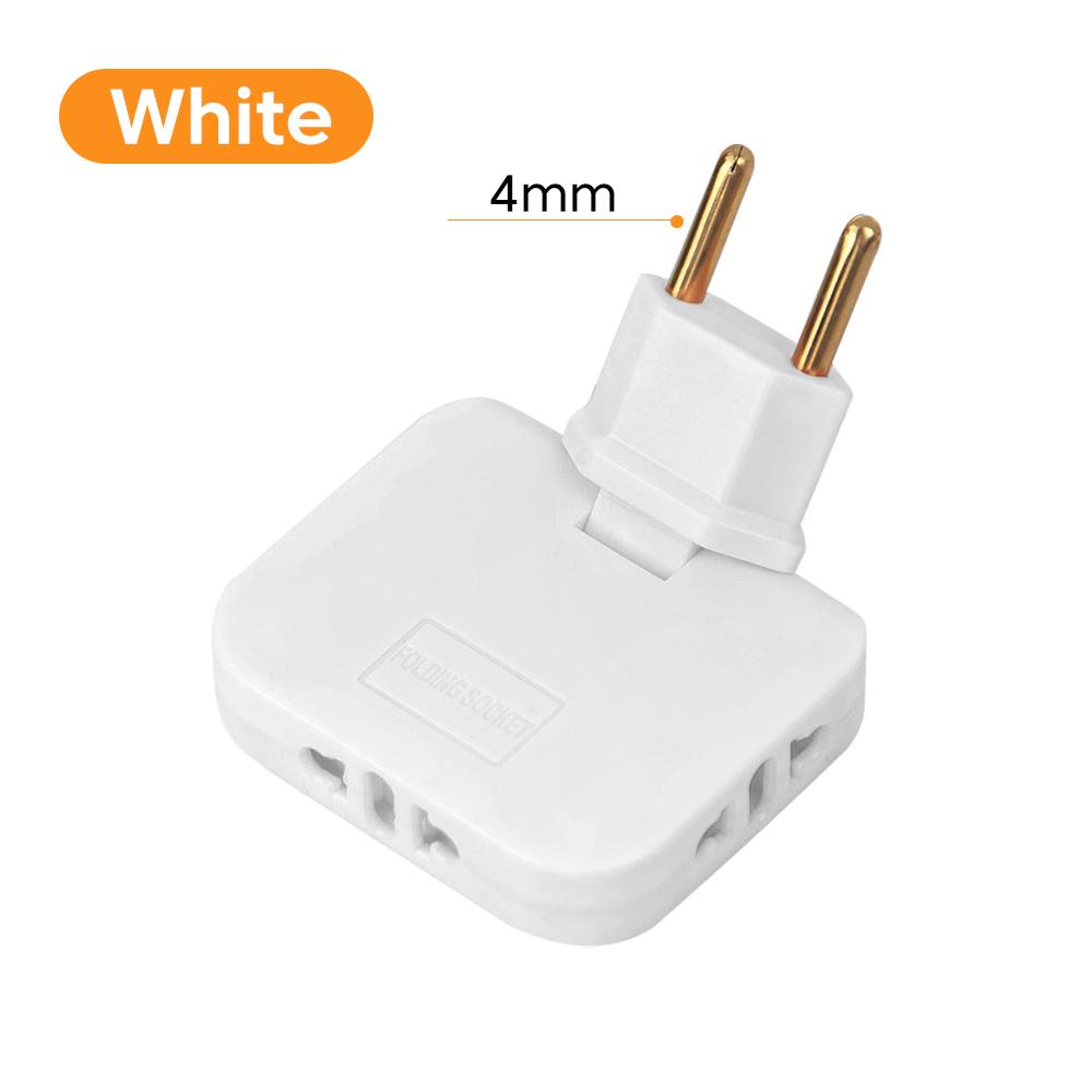 Вращающаяся на 180 градусов розетка 3-в-1 EU Plug Converter Удлинитель EU для путешествий Многоштекерный тонкий беспроводной адаптер для розеток Розетки