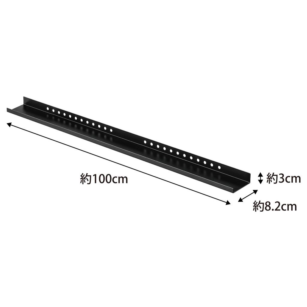 Yamazaki Jitsugyo TV Back Rack Wide 100 Black W100 xx H3cm Smart Router Storage Cable Storage 3631 Приблизительно. Д8.2