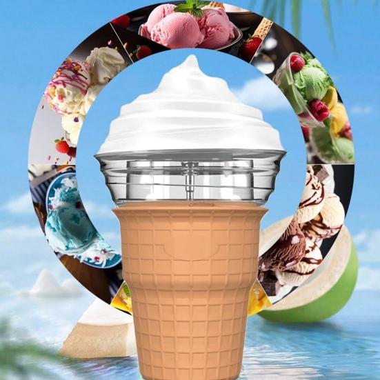 Электрическая мороженица Yousheng, быстрая машина для приготовления фруктового мороженого своими руками для домашнего приготовления джелато, сорбета, йогурта, молочных коктейлей, напитков