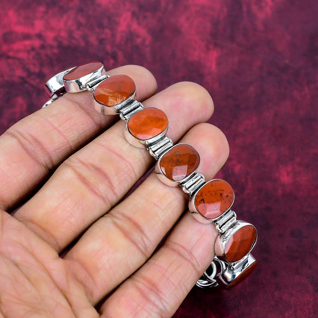 Mahogany Obsidian 925 Solid Sterling Silver Bracelet, Handmade Gemstone Bracelet Jewelry, Gifts For Wife Brand New Bracelet