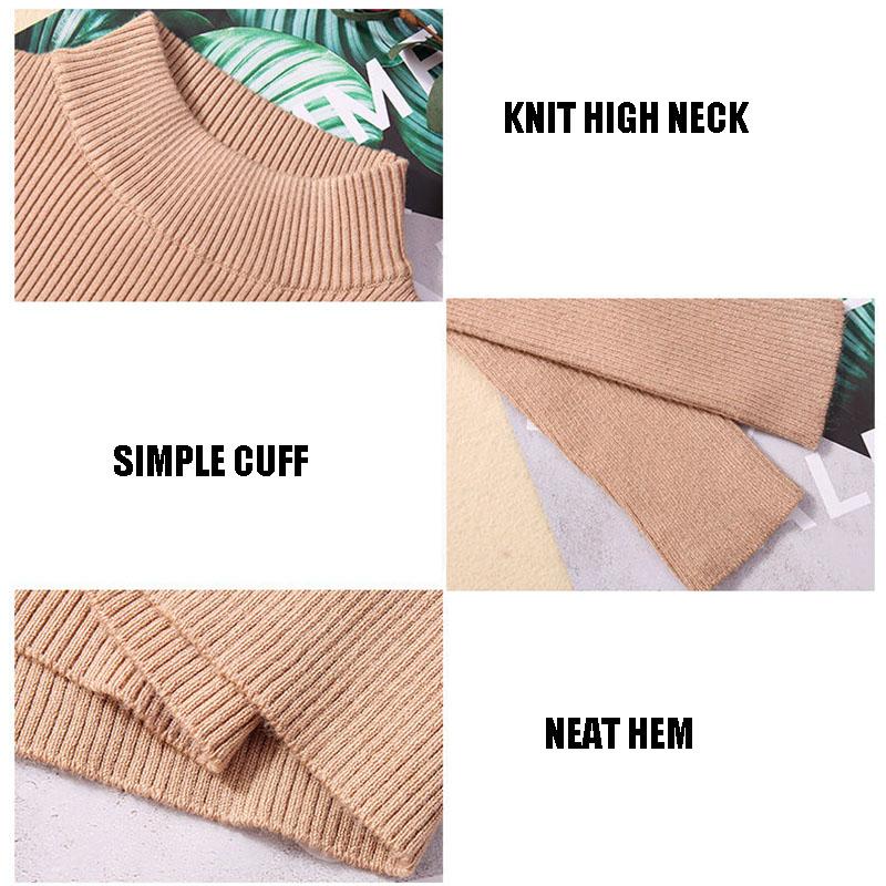 Женский вязаный пуловер с высоким воротником, теплый свитер больших размеров с верхом и дном, эластичный зимний свитер