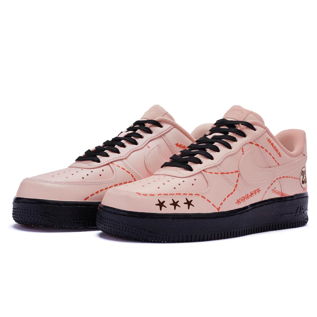 Nike Кроссовки Nike Air Force 1 '07 Low Skateboard Мужские Розовые Черные Белые CW2288-111(Команда80-)