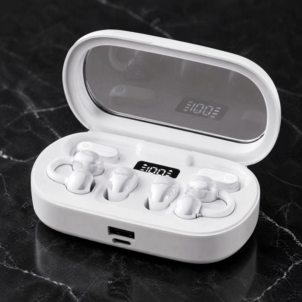 Heavy Bass Wireless Earbuds Noise Reduction Clip On Earphones True Wireless Headphones Daily Use