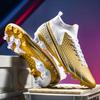 High Quality 2025 Golden Men's Football Boots Society Size 46 Superstar Soccer Shoes Cleats Man Crampon Football Training Shoes