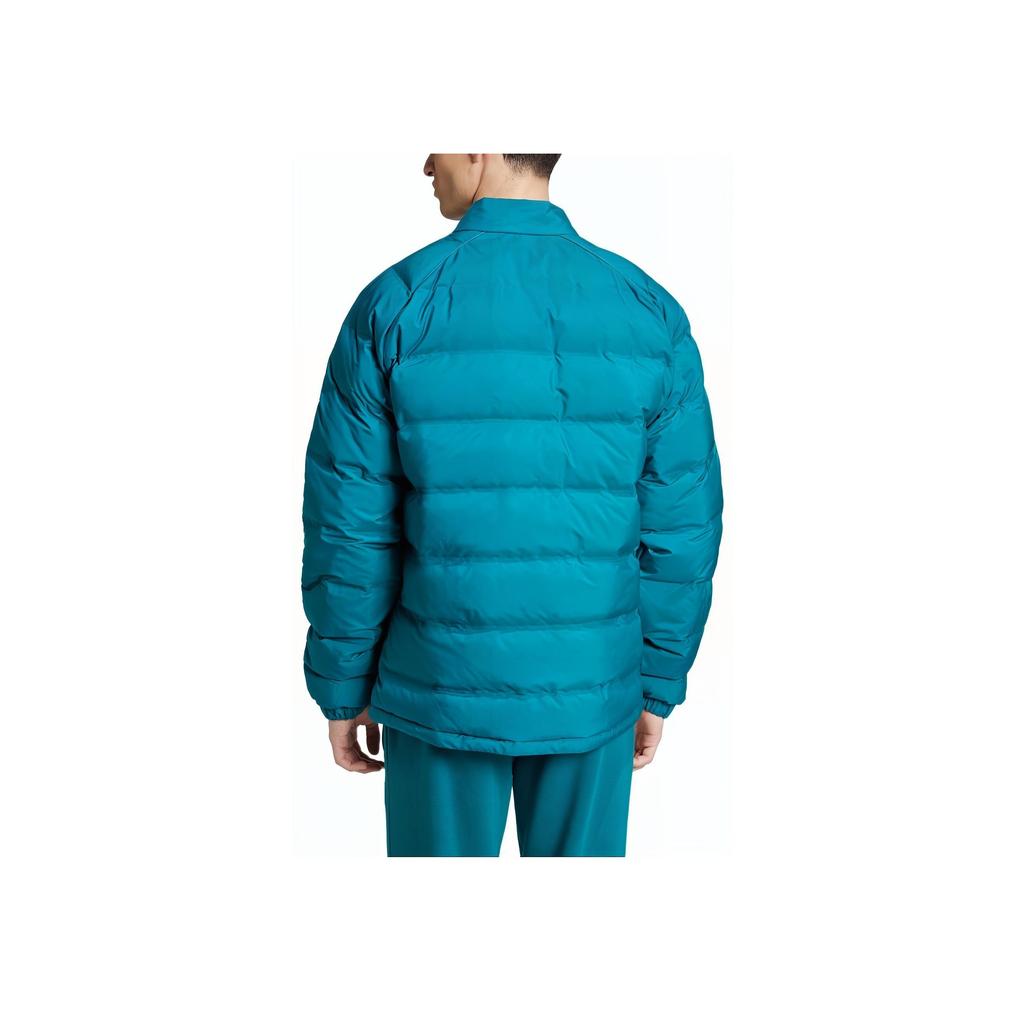 Adidas Originals Sst Down Jacket Series Comfortable Warm Sports Stand Collar Puffer Coat Men Jackets Heritage-Blue JE1954