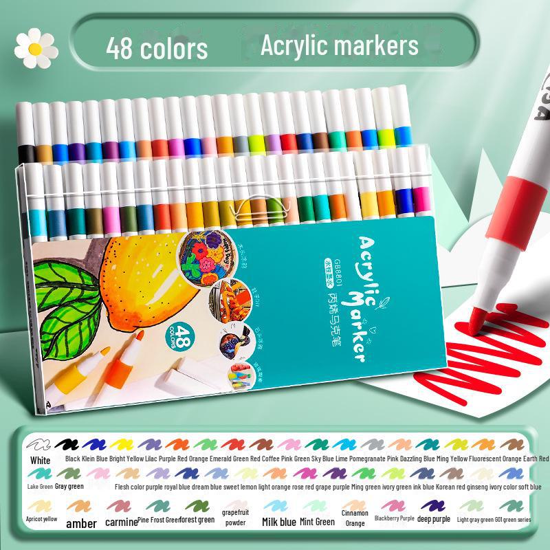 Двухсторонний акриловый маркер и акварельная ручка для детей и студентов: Штабелируемый, непрозрачный для искусства и живописи