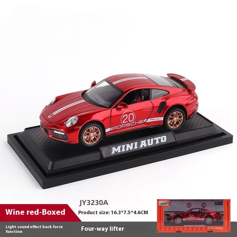 Моделирование 1:32 Porsche 911 Turbo S Легкосплавная Гоночная Машинка Металлическая Литая Модель Детская Игрушка Подарок для Детей Подарок на День Рождения Для Мальчиков