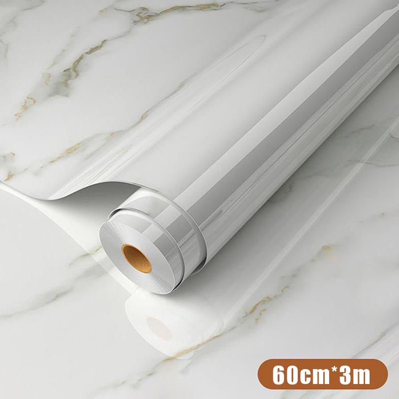 Self Adhesive Marble Contact Paper Waterproof Oil Proof Easy Clean For Kitchen Home Countertop