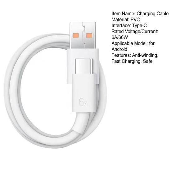 Charging Cord Widely Compatible Data Transmission PVC Creative Type-C Smart Phone