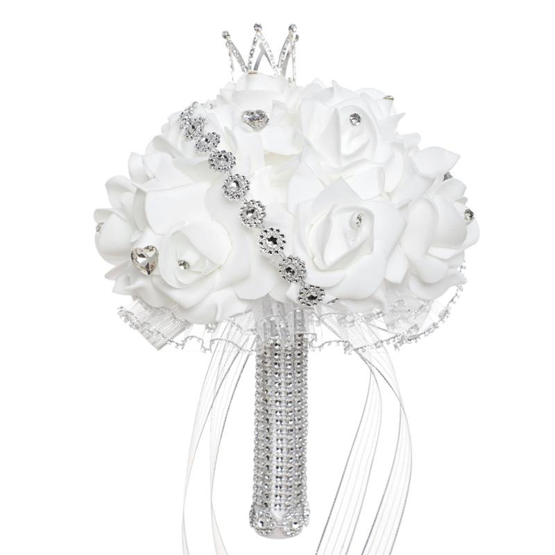 Crown Diamond Bridal Bouquet Wedding Simulation Bouquet Home Party Decoration