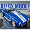 1/22 Ford Shelby Cobra 427 S/C Модель автомобиля из сплава Звук и свет Инерционный Детская игрушка Коллекционные предметы Подарок на день рождения