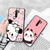 Черный чехол для Xiaomi Redmi 13C Note 9 iPhone XR 7 8 14 15 11 12 13 X XS Pro Max Samsung A25 S23 S24 FE Ultra Plus Mochi Mochi Panda