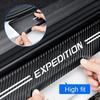 AJW1 New Carbon Fiber Car Door Sill Sticker Threshold Side Anti Scratch Sticker For Ford EXPEDITION Logo Waterproof Decal Accessories