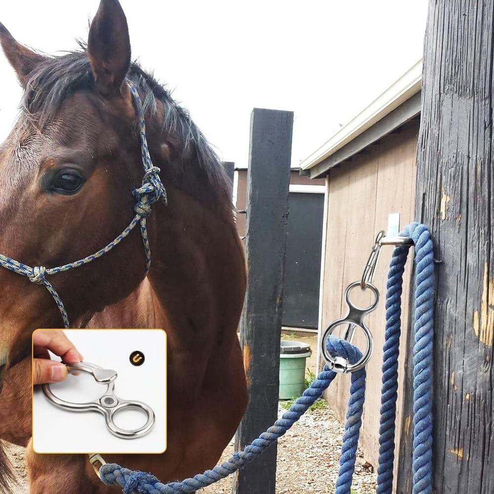Quick Snap Horse Trailer Ties Silver Horse Rigging Equipment Horse Tie Ring Tack Needs