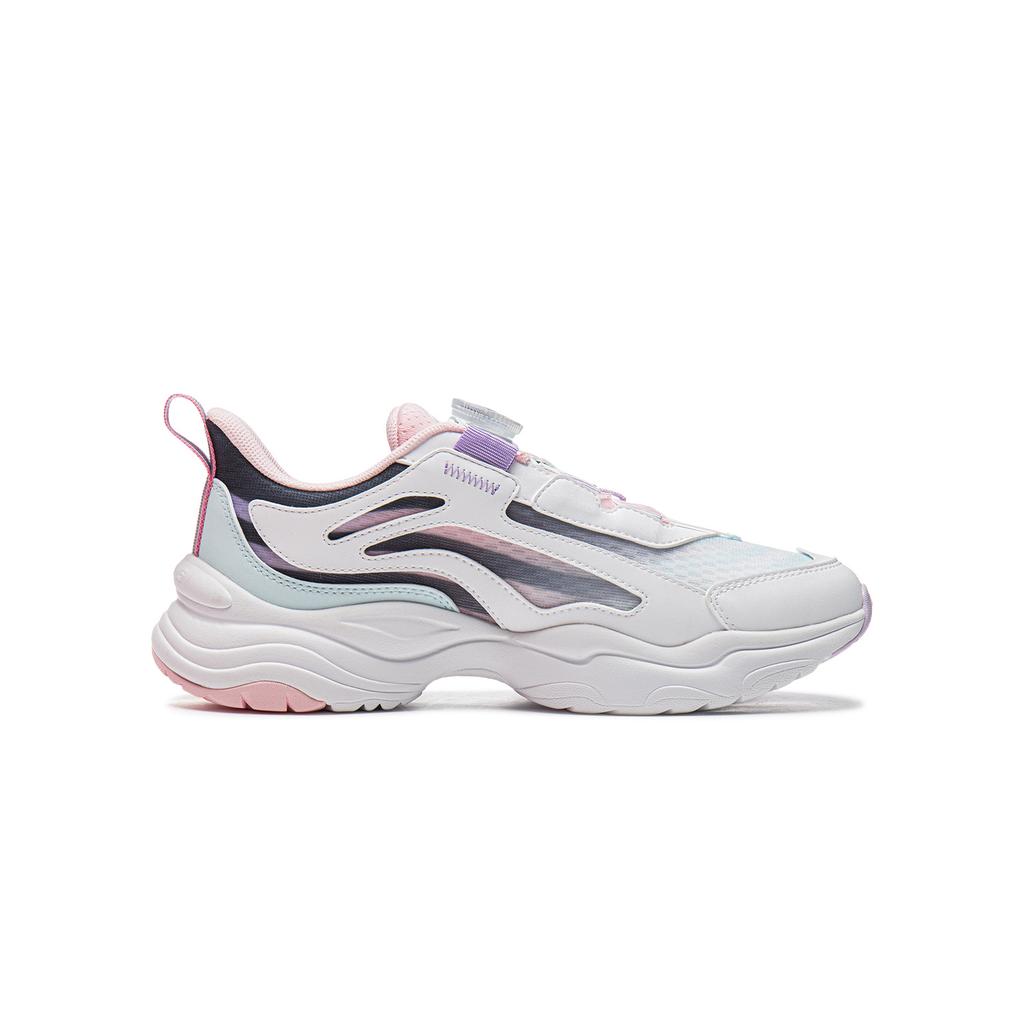 Li Ning Детская спортивная серия лайфстайл, цветной блок, удобная амортизация, низкий верх, повседневная обувь, детская повседневная обувь YKCV202-8