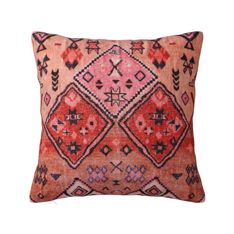 Pink Oriental Traditional Moroccan Style Luxury Pillow Cover Decoration Bohemian Ethnic Floral Car Cushion