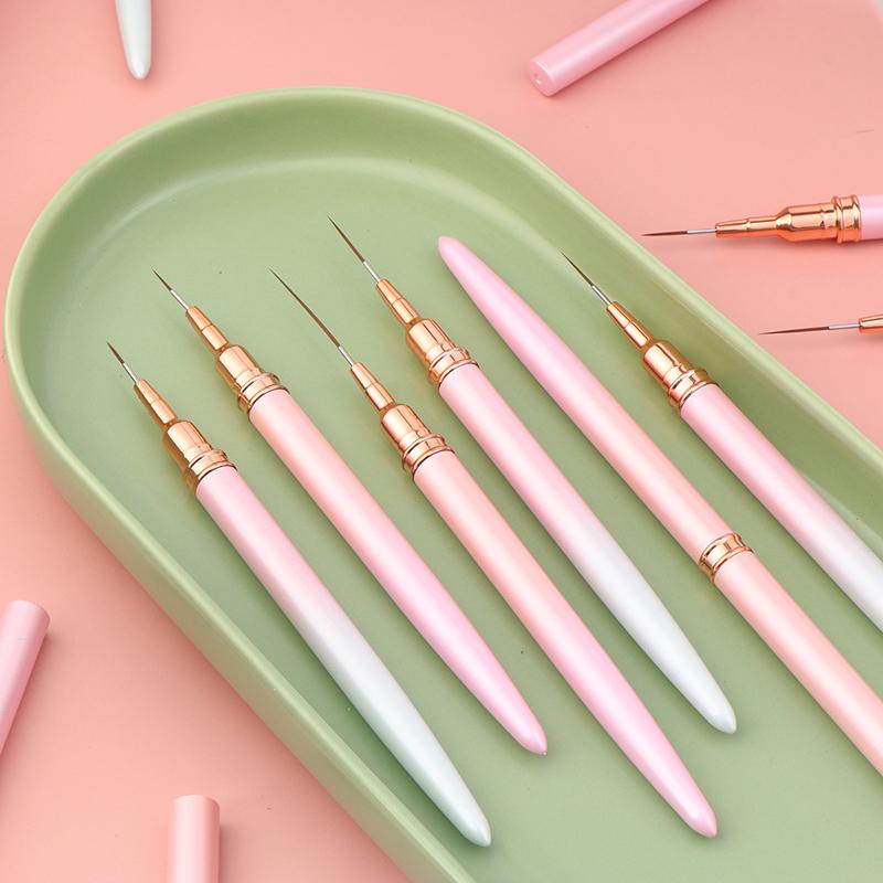1/5 шт. Профессиональные кисти для дизайна ногтей, кисти для прорисовки линий, инструмент, ультратонкие кисти для рисования деталей, кисти для рисования, ручки для маникюра, инструменты