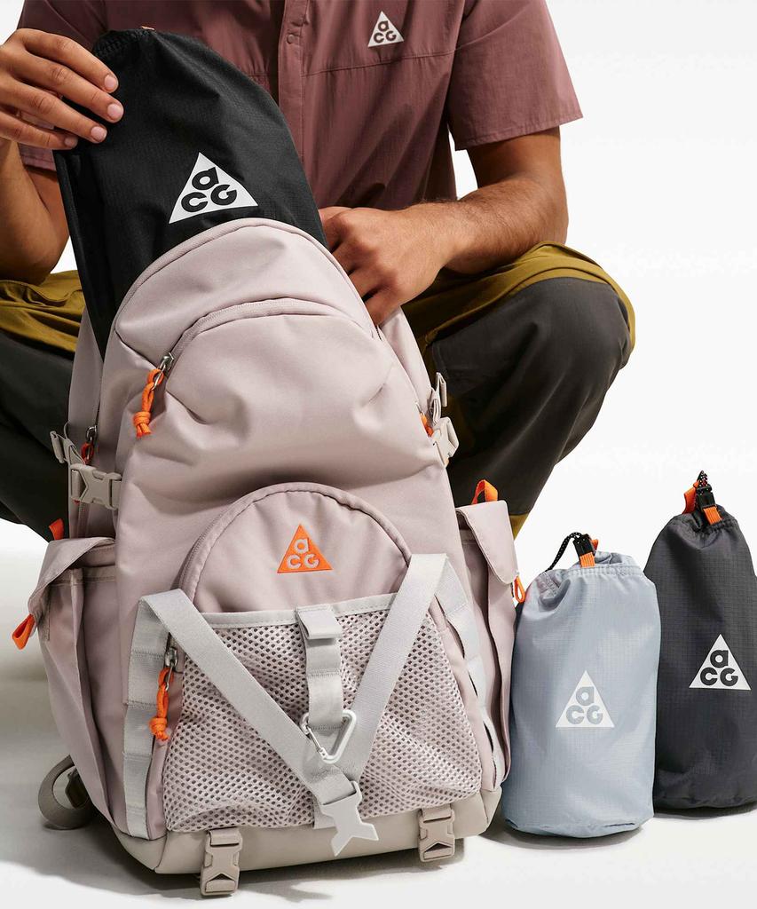 Nike Мешок-упаковка ACG 3 шт. (8L) - черный:Безопасность Оранжевый:Summit White / Im5022-010