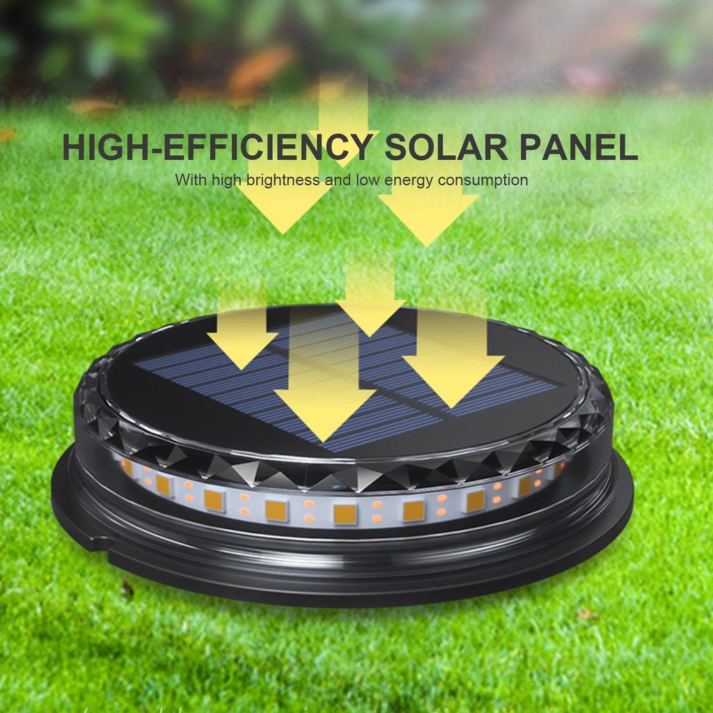 Solar Ground Lights Waterproof Solar Garden Lights Auto On/Off Lawn Landscape Lights In-Ground LED