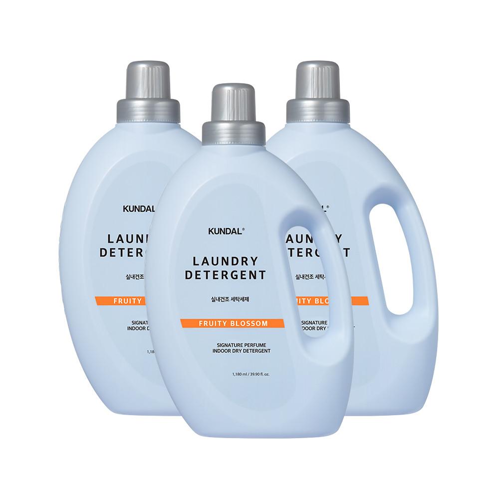 KUNDAL Ультраконцентрированное стиральное средство для сушки в помещении Signature Perfume 1180 мл 3 упаковки, корейская косметика с приятным ароматом