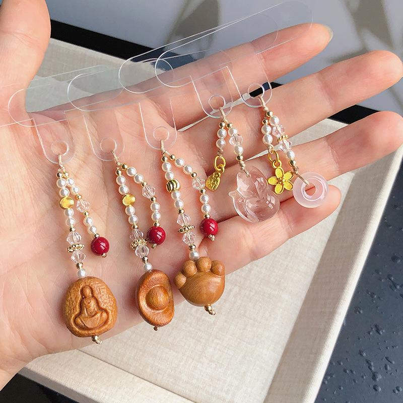 DIY Tassel Beaded Phone Charm Strap - Phone Lanyard Keychain Bag Pendant Accessory