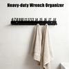 Металлический органайзер для гаечных ключей Настенный держатель для гаечных ключей с номером размера Сверхпрочная стойка для хранения инструментов для гаража, сарая, рабочей машины, сада, магазина, мастерской, двора
