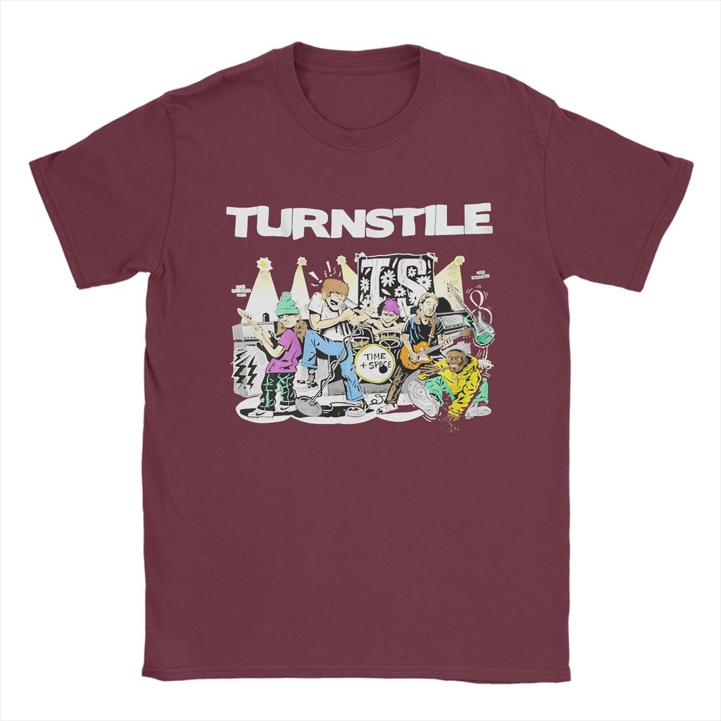 Turnstile Pure Cotton T Shirt For Unisex Summer Y2K Funny T Shirts Crewneck Novelty Tees Oversized Wholesale Tops