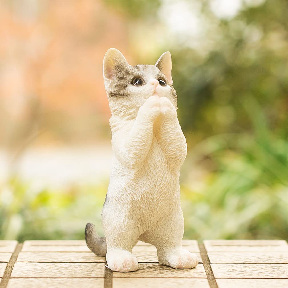 Devalier Cat Interior Garden Perfect Gift for Cat Birthday Made of Resin cn76 Figurine, Ornament, Lovers, Gift, Women, (Onegai Mabatora)