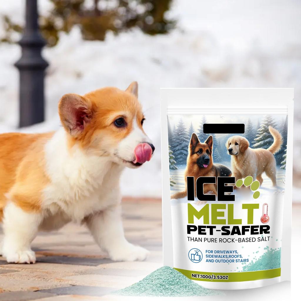 Pet Safe Ice Melting Ice Melting Safer Ice Melting For Pet Suitable For Concrete Ice Melting Bag Of Premium Snow Melter,100g
