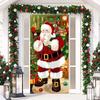 Hot Sale Christmas Door Cover Decoration Santa Claus New Year Xmas Background Decor Outdoor Photo Door Curtain Hanging Blanket