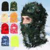 2024 New Hip Hop Balaclava Distressed Knitted Caps Full Face Ski Mask Women Outdoor Camouflage Fuzzy Ski Balaclava Beanies Hat