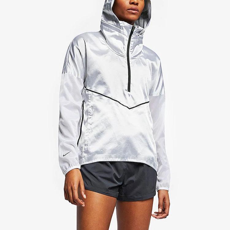 Nike Куртка с капюшоном и светоотражающими панелями, женская, белая AT1129-095