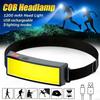 Powerful COB LED Headlamp Type-c Rechargeable Head Flashlight Built-in Battery Outdoor Fishing Camping Lantern Waterproof Torch