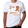 I Wear Orange For My Dad Leukemia Awareness Tshirt Relaxed Casual Short Sleeve Tee