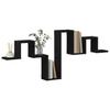Wall Mounted Shelf Black Oak Effect 104.5 x 43 x 10 cm