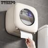 Waterproof Toilet Paper Holder Wall Mount Paper Towel Holder Shelf Toilet Paper Tray Roll Paper Storage Box