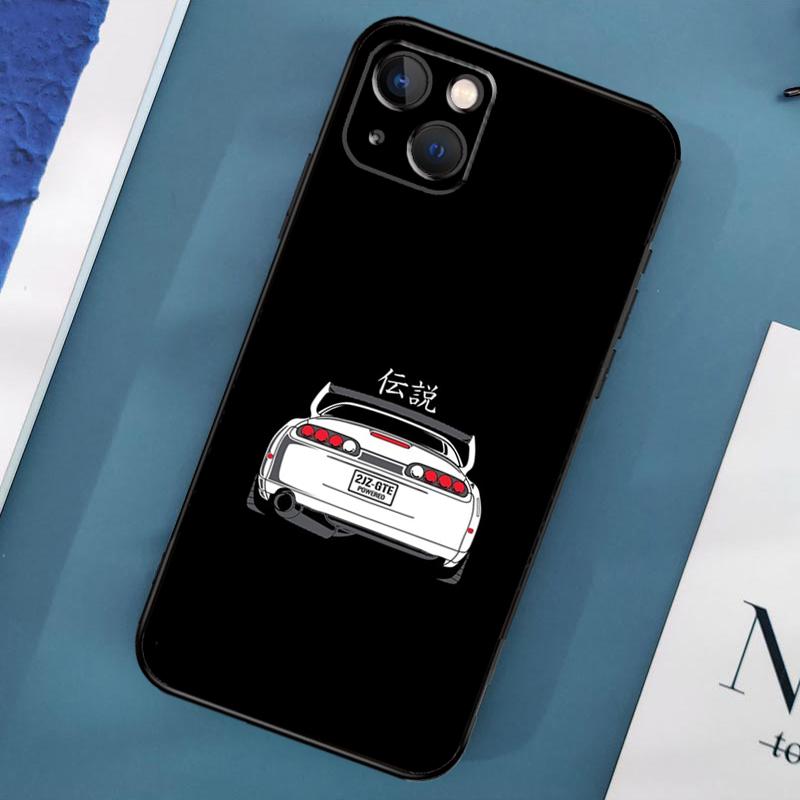Sports Car JDM Drift Phone Case For iPhone 15 13 12 11 14 Pro Max Mini X XR XS MAX SE 2020 7 8 Plus Back Cover