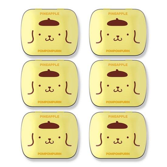 Artex Sanrio Characters Pom Pom Purin Candy Pineapple Flavor, 15g, 6 pieces, a popular character in Korea