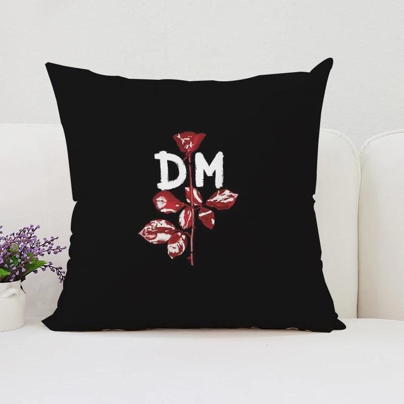 Reversible Printed Pillow Cover DDepeche MMode Fan Gift Home Sofa Decorative Cushion Cover Chair Lumbar Cushion x