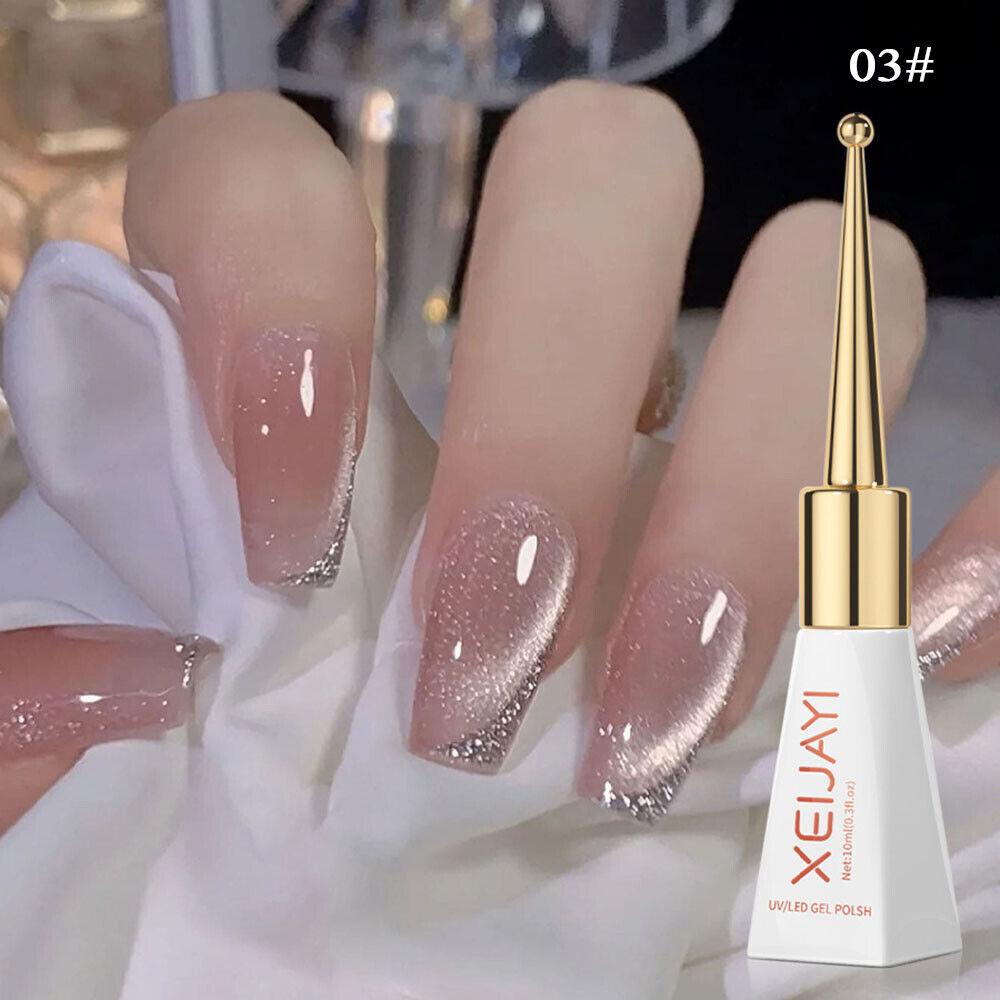 Магнитный гель-лак Aurora Crystal Cat Eye Gel Polish для ногтей, замачиваемый УФ-гель для ногтей