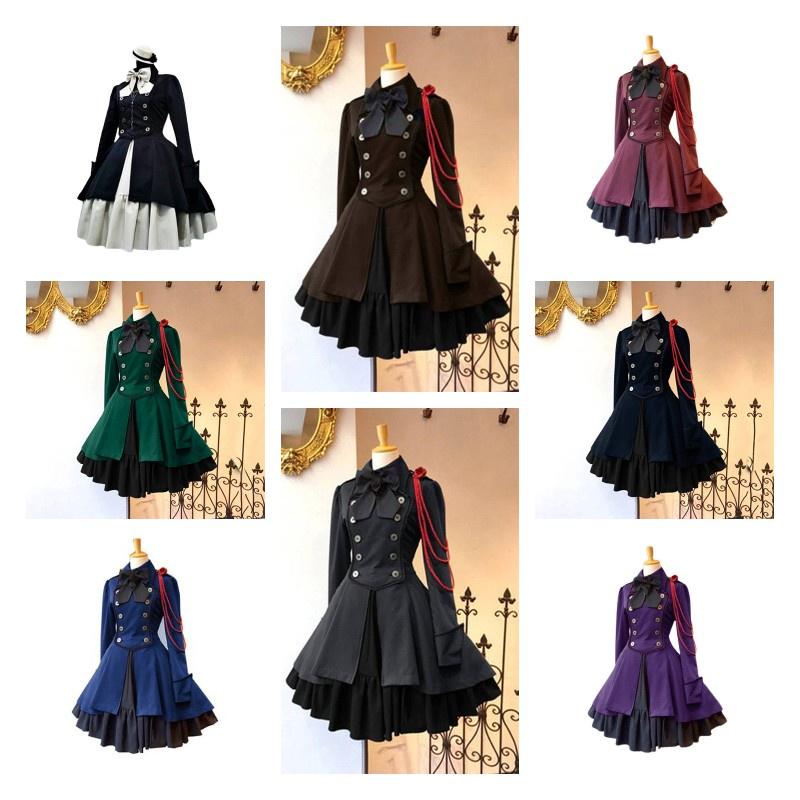 Medieval Renaissance Vintage Butterfly Long Sleeve Cosplay Dress