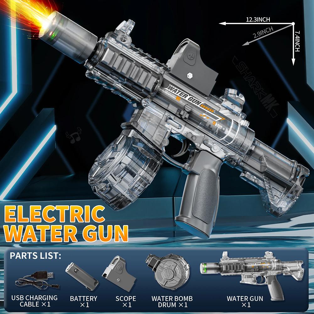НОВЫЕ Электрические Водяные Пистолеты M416 LED Симуляция Огня для Детей Большой Объем Автоматический Непрерывный Водяной Пистолет Мальчик Лето Наружные Игрушки
